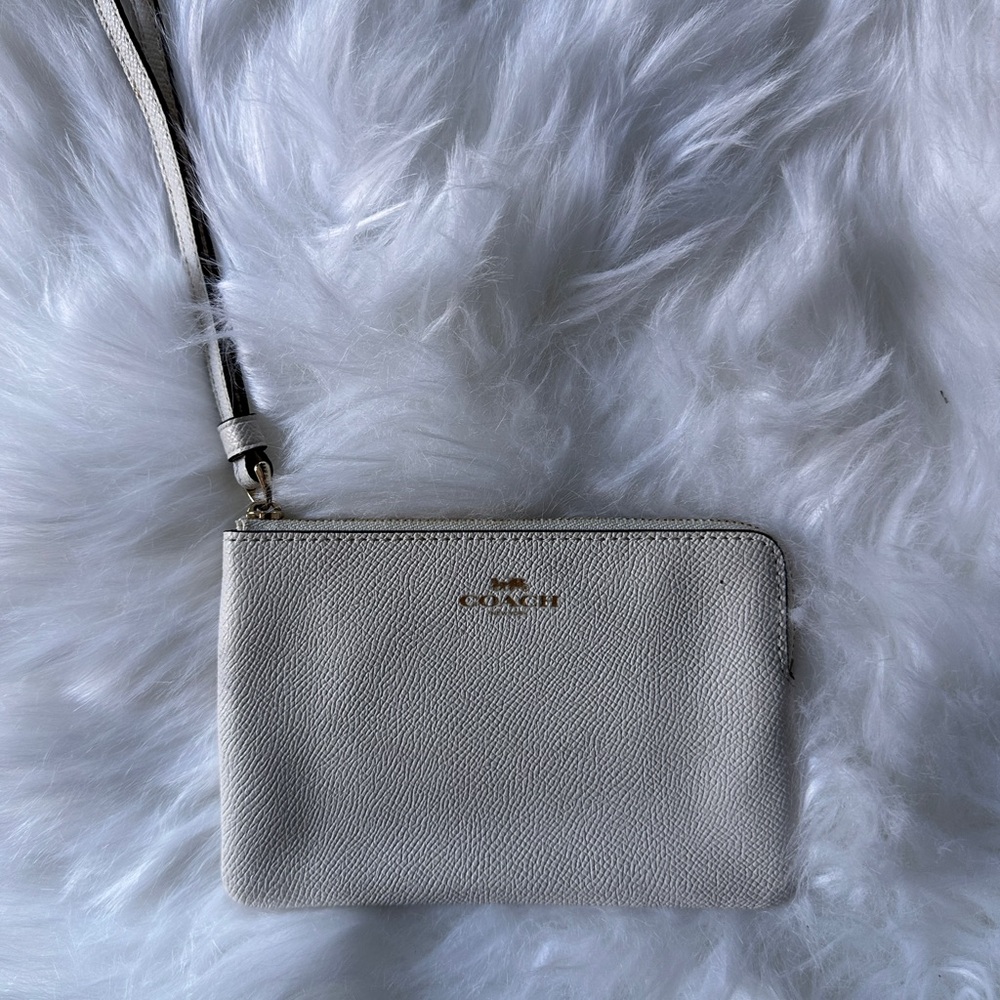 Coach White Wristlet